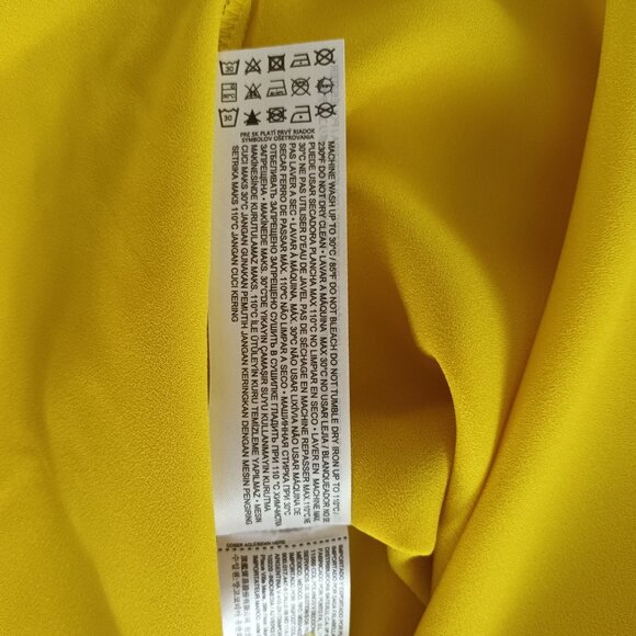 MANGO MNG Women Sleeveless Flowy Pocket Blouse Yellow Size S - Picture 7 of 10